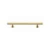 Heritage Brass Cabinet Pull Square Design with Footings 128mm CTC Polished Brass finish