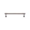 Heritage Brass Cabinet Pull Phoenix Design with 16mm Rose 128mm CTC Polished Nickel finish