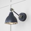 Smooth Nickel Brindley Wall Light in Slate