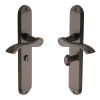 Heritage Brass Door Handle for Bathroom Algarve Long Design Matt Bronze finish