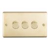 Eurolite Stainless Steel 3 Gang Dimmer Satin Brass