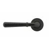 Matt Black Hammered Newbury Lever on Rose Set (Beehive Rose)