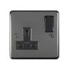 Eurolite Stainless Steel 1 Gang Socket Black Nickel