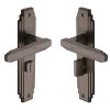 Heritage Brass Door Handle for Bathroom Astoria Design Matt Bronze finish