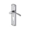 Sorrento Door Handle for Euro Profile Plate Luca Design Polished Chrome finish