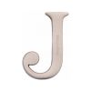 Heritage Brass Alphabet J Pin Fix 51mm (2") Satin Nickel Finish