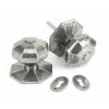 Pewter Large Octagonal Mortice/Rim Knob Set