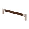 Wooden Cabinet Pull Handle Angle Design 192mm Walnut Finish