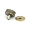 Aged Brass Brompton Cabinet Knob - 38mm (Plain)