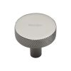 Heritage Brass Cabinet Knob Knurled Disc Design 32mm Polished Nickel finish