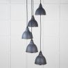 Hammered Nickel Brindley Cluster Pendant in Slate