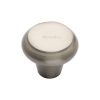 Heritage Brass Cabinet Knob Round Edge Design 38mm Satin Nickel finish