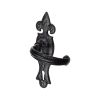 The Tudor Door Handle Lever Lock Wroxeter Design Black Iron