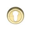 Heritage Brass Euro Profile Cylinder Escutcheon Polished Brass finish