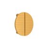 Striped Half Moon Door Handles Satin Brass Small