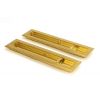 Polished Brass 250mm Art Deco Rectangular Pull - Privacy Set