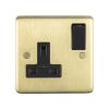 Eurolite Stainless Steel 1 Gang Socket Satin Brass