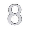 Heritage Brass Numeral 8 Self Adhesive 51mm (2") Polished Chrome finish