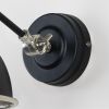 Smooth Nickel Brindley Wall Light in Elan Black