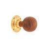 Rosewood Beehive Rim/Mortice Door Knob Polished Brass