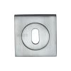 Sorrento Keyhole Square Escutcheon Satin Chrome finish