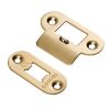 Forend Strike & Fixing Pack To Suit Heavy Duty Tubular Latch Radius - Satin Brass