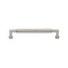 Heritage Brass Cabinet Pull Bauhaus Round Design 101mm CTC Polished Nickel Finish