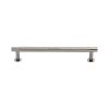 Heritage Brass Cabinet Pull Partial Knurled Design with 16mm Rose 160mm CTC Polished Nickel finish