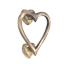 Heart Door Knocker Antique Brass