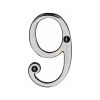 Heritage Brass Numeral 9 Face Fix 76mm (3") Polished Chrome finish