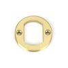 Satin Brass Round Euro Escutcheon (Square)