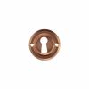 Old English Solid Brass Open Key Hole Escutcheons - Urban Satin Copper