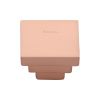 Heritage Brass Cabinet Knob Square Stepped Design 32mm Satin Rose Gold finish