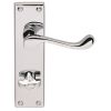 Victorian Scroll Lever On Wc Backplate - Polished Chrome