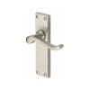 Heritage Brass Door Handle Lever Latch Bedford Design Satin Nickel finish