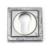 Pewter Round Euro Escutcheon (Square Rose)