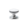 Alexander & Wilks - Waltz Round Cupboard Knob on Stepped Rose - Polished Chrome - Knob 38mm