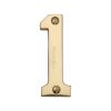 Heritage Brass Numeral 1 Face Fix 76mm (3") Polished Brass finish