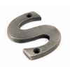 Antique Pewter Letter S