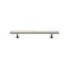 Heritage Brass Cabinet Pull Square Design with Footings 128mm CTC Polished Nickel finish