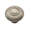 Heritage Brass Cabinet Knob Round Bead Design 38mm Satin Nickel finish