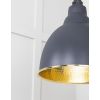 Hammered Brass Brindley Cluster Pendant in Slate