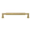 Heritage Brass Cabinet Pull Bauhaus Round Design 203mm CTC Satin Brass Finish