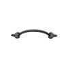 Rustic Dark Bronze Cabinet Pull Fleur-de-lys Design 102mm