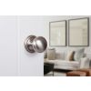 Old English Harrogate Solid Brass Mushroom Mortice Knob on Concealed Fix Rose - Satin Chrome