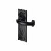 The Tudor Door Handle Lever Latch Colonial Design Black Iron