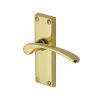 Heritage Brass Door Handle Lever Latch Sophia Short Design Polished Brass finish