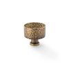 Alexander & Wilks - Leila Hammered Cupboard Knob - Antique Brass - 35mm