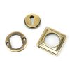 Aged Brass Round Escutcheon (Square)