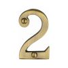 Heritage Brass Numeral 2 Face Fix 51mm (2") Antique Brass finish